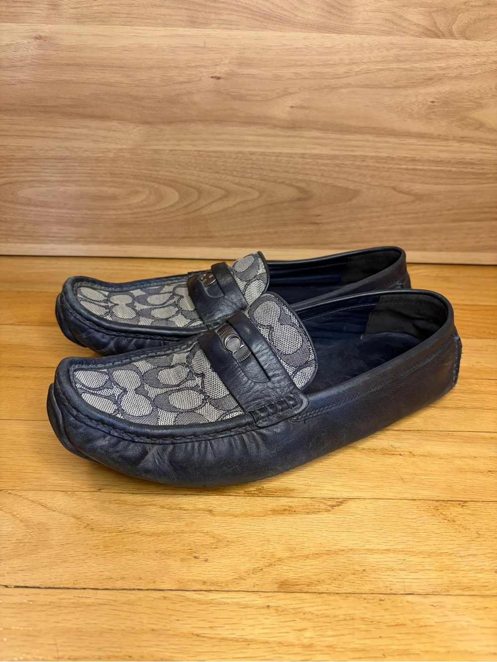 Coach Black Leather Men's Loafers - Size 9